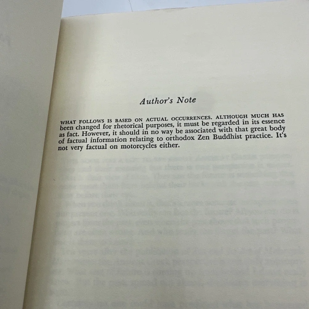 Zen and the Art of Motorcycle Maintenance: An Inquiry into Values, PB 1984